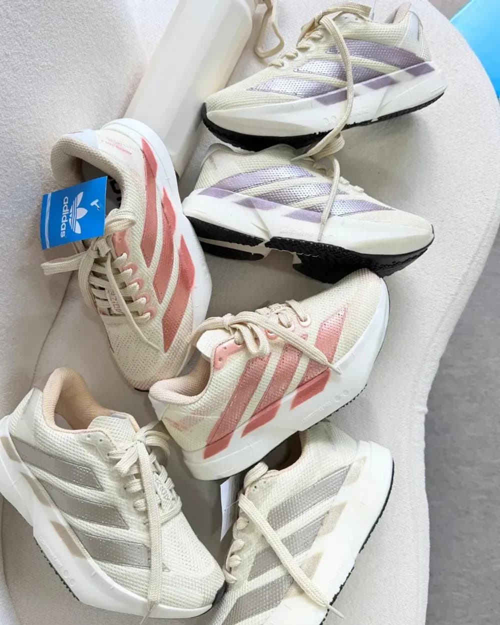 adidas corrida branco e rosa